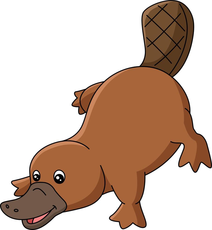 Platypus Cartoon Clipart Animal Illustration vector
