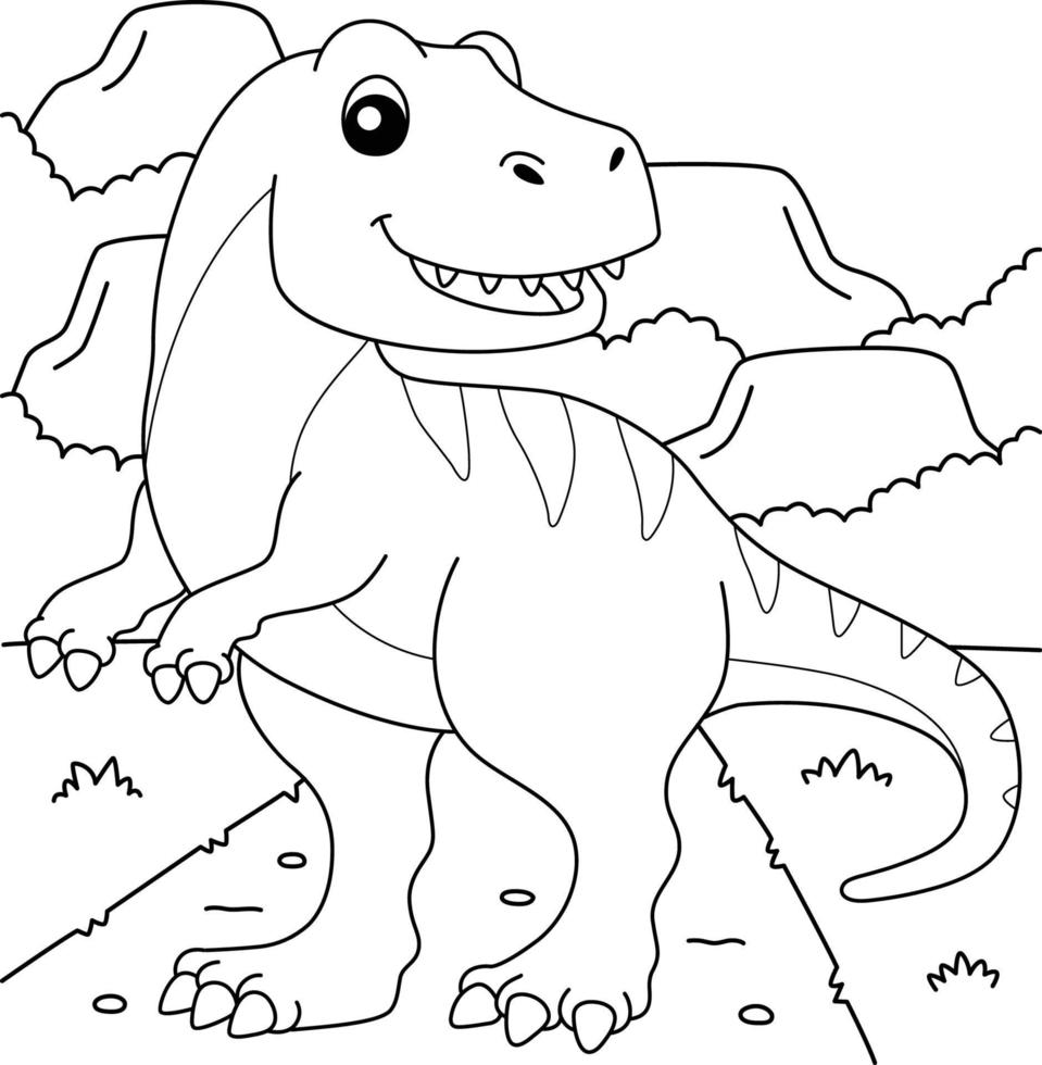 Tyrannosaurus Coloring Page for Kids vector