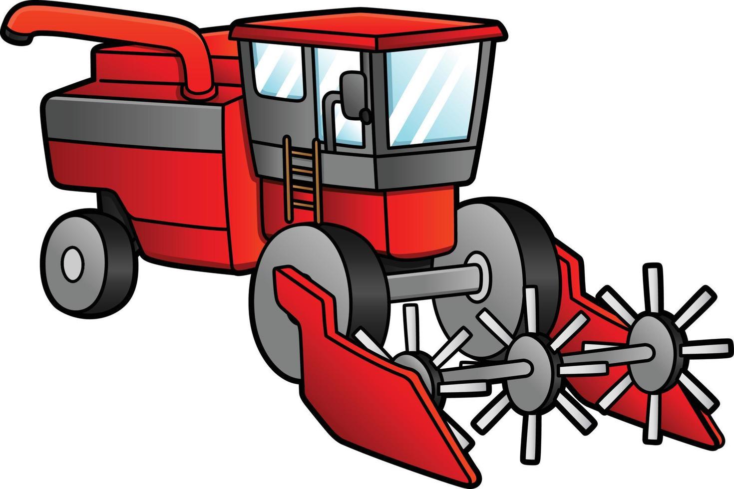 Combine Harvester Cartoon Clipart Illustration vector