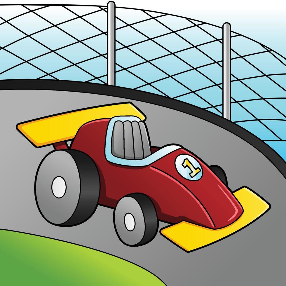 ilustración de vehículo de color de dibujos animados de coche de carreras  6458125 Vector en Vecteezy