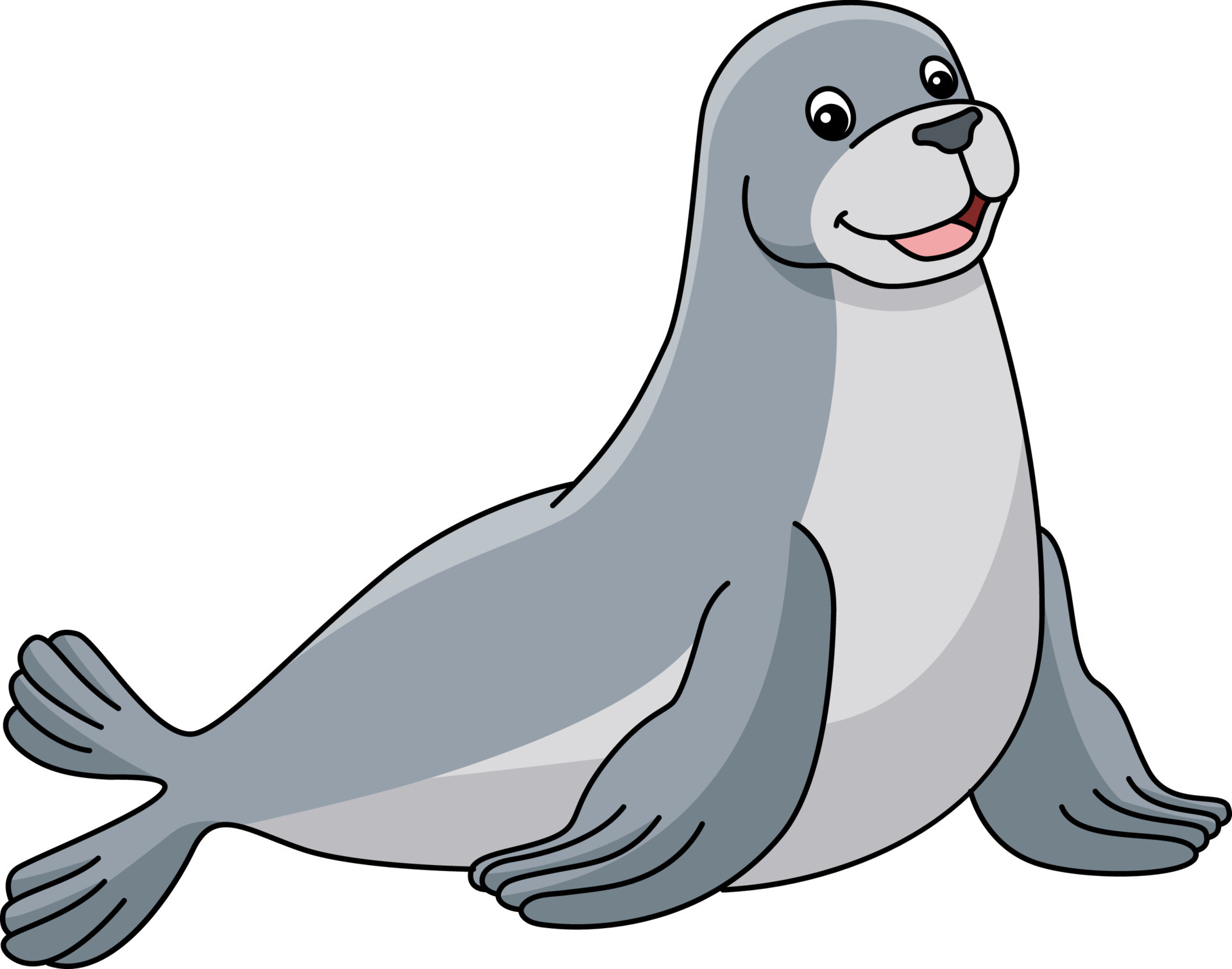 Seal Cartoon Clipart Animal Illustration 6458135 Vector Art ...