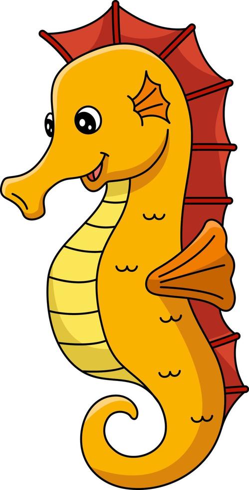 Seahorse Cartoon Clipart Animal Illustration vector