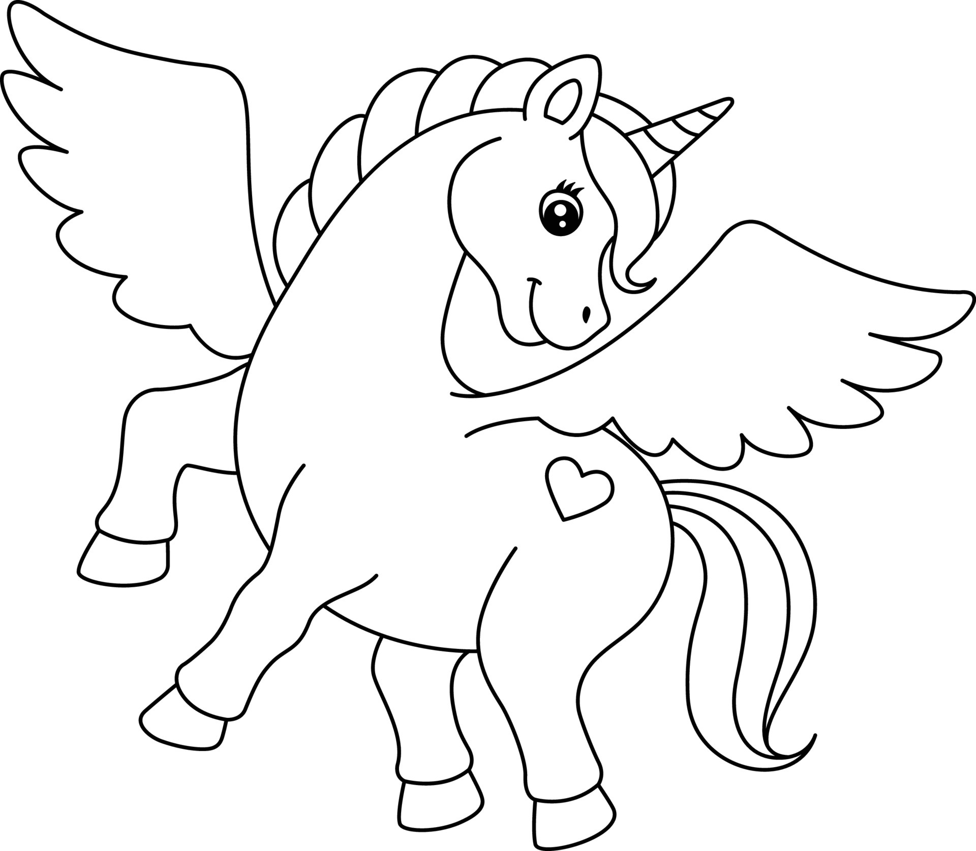 Unicorn Coloring Pages for Kids