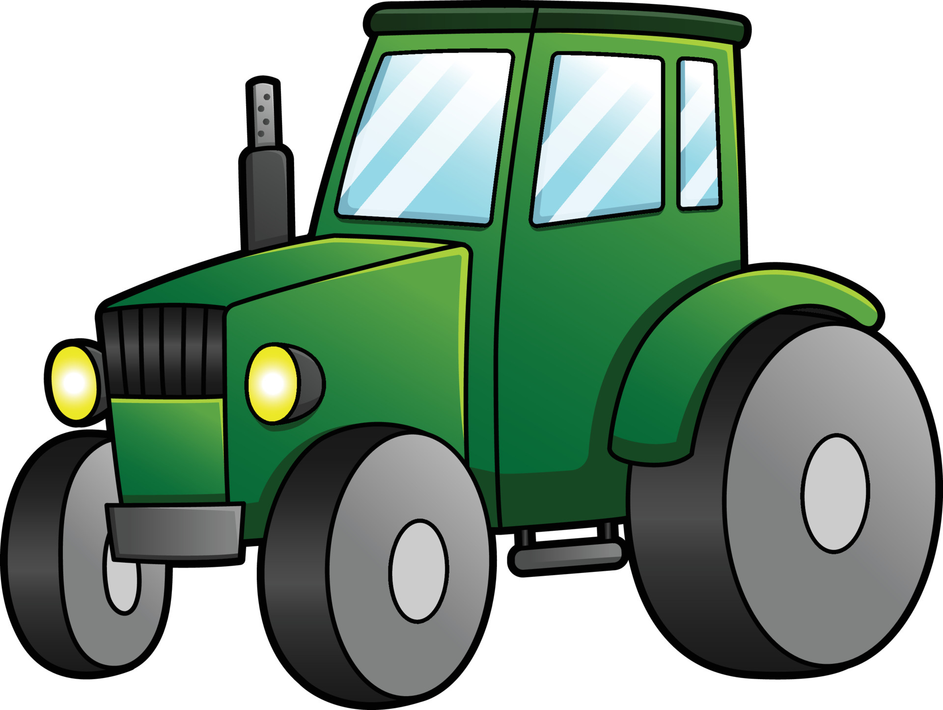 Tractor Cartoon Clipart Colored Illustration 6458314 Vector Art at Vecteezy