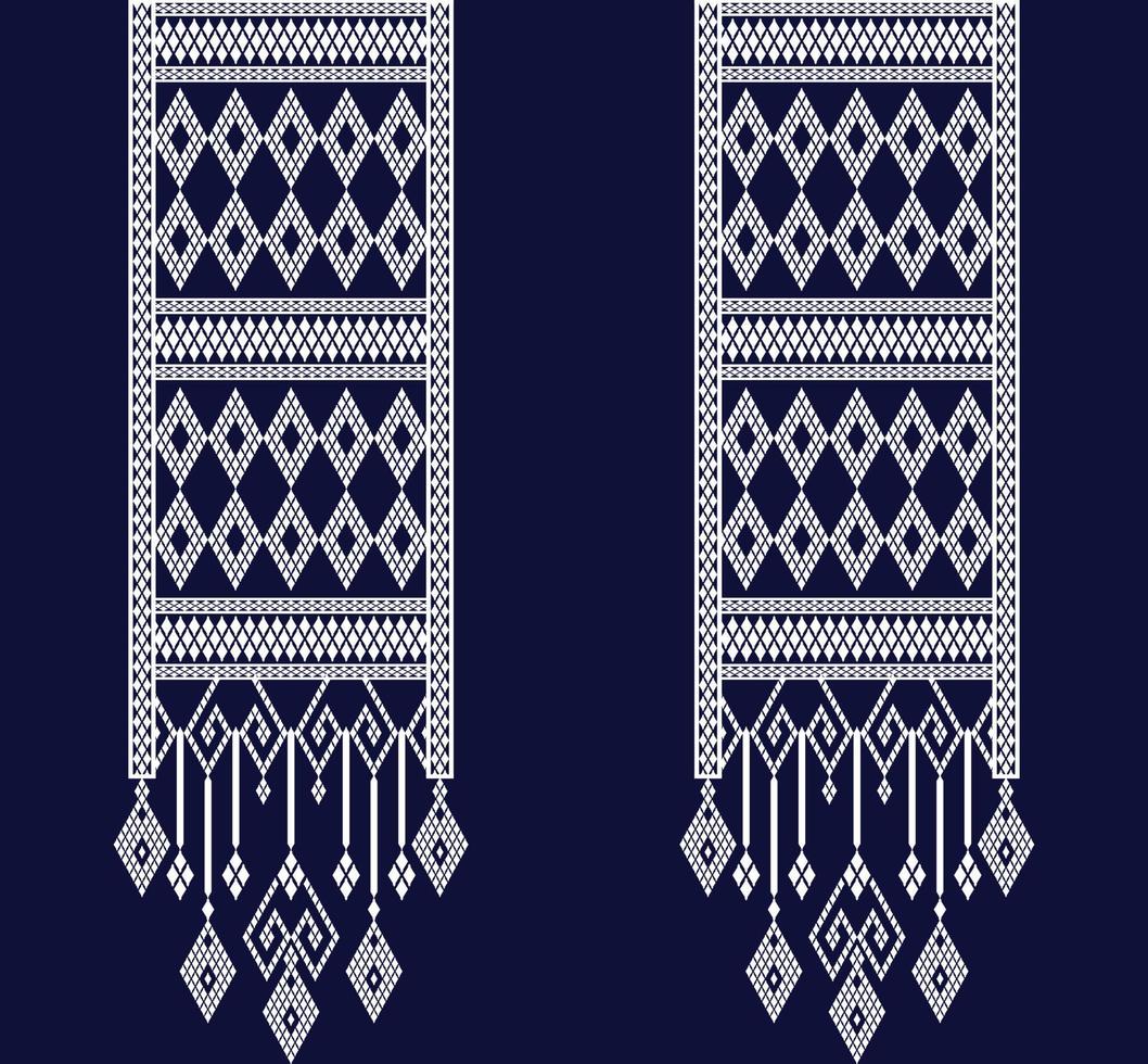 neckline embroidery Ethnic,Geometric,tribal,oriental,traditional,necklace design for fashion women vector