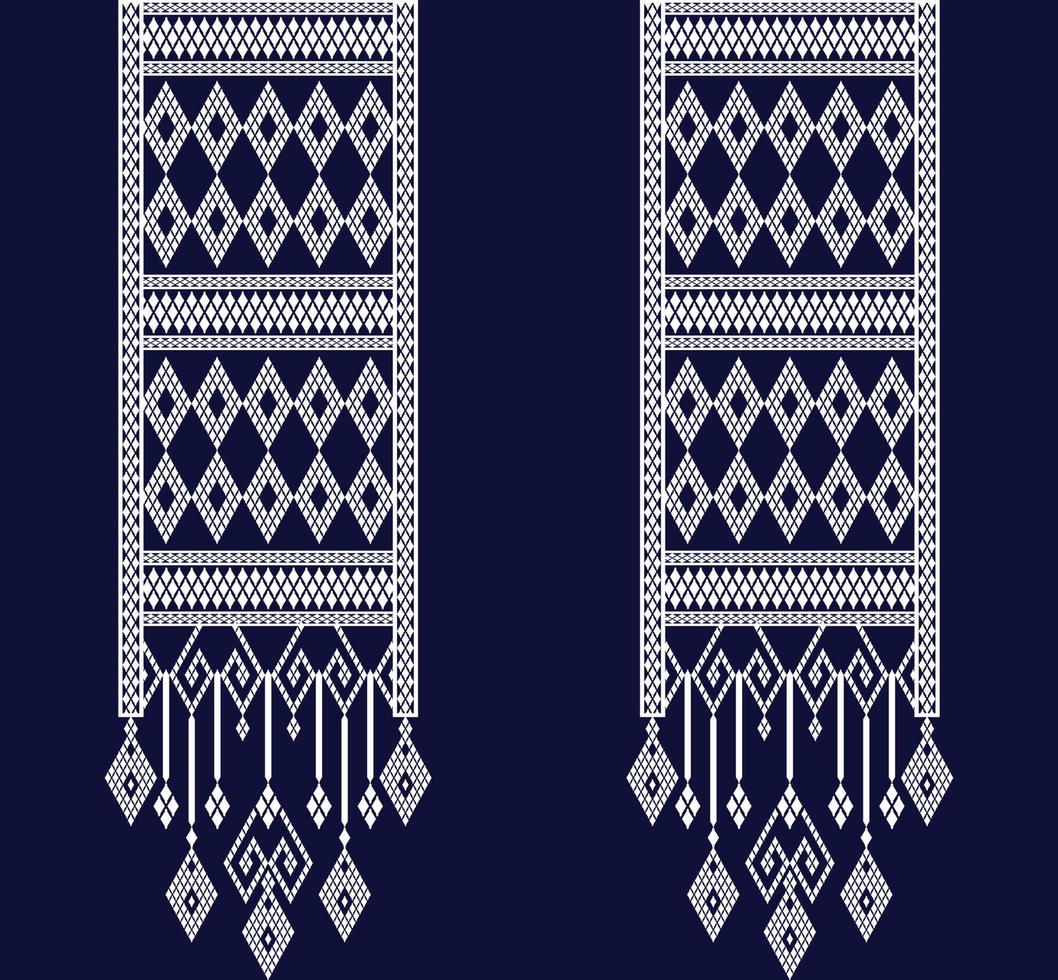 neckline embroidery Ethnic,Geometric,tribal,oriental,traditional,necklace design for fashion women vector