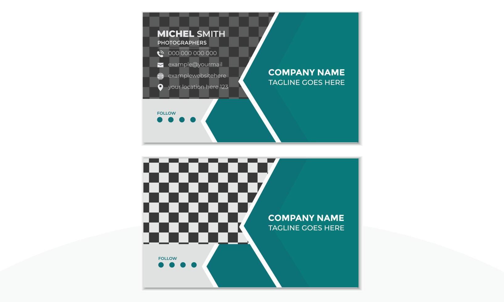 Corporate Modern Business Card Vector Design Template