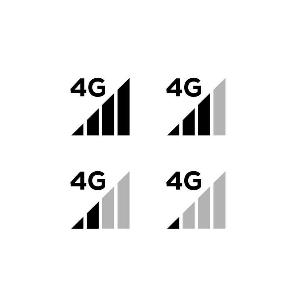 iconos wifi inalámbricos vectoriales aislados en fondo blanco vector