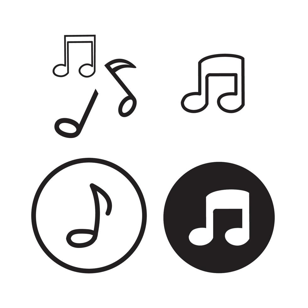 icono de la música en un moderno estilo plano aislado en un fondo gris. símbolo de nota para el diseño de su sitio web, logotipo, aplicación, ui. ilustración vectorial, eps10. vector