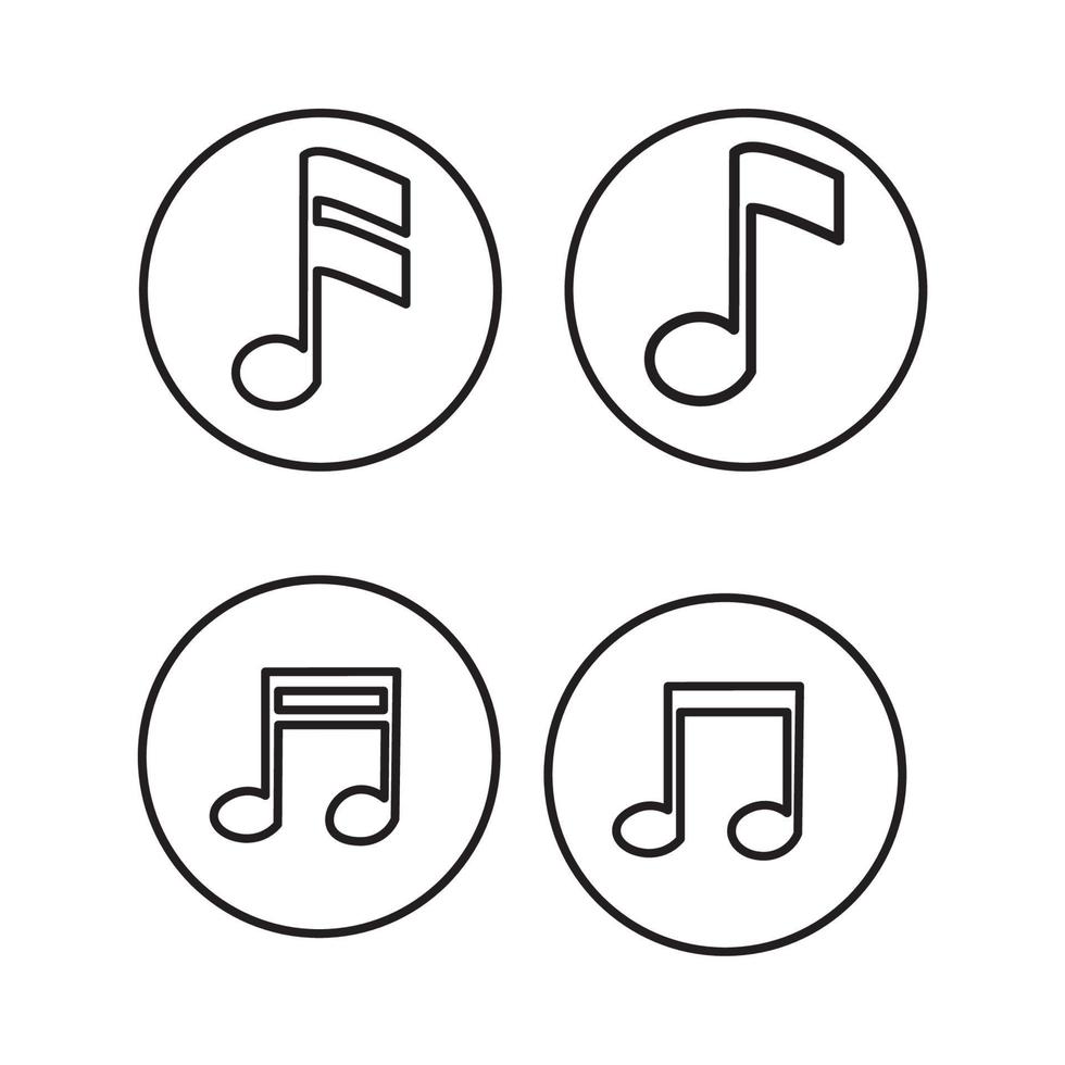 icono de la música en un moderno estilo plano aislado en un fondo gris. símbolo de nota para el diseño de su sitio web, logotipo, aplicación, ui. ilustración vectorial, eps10. vector