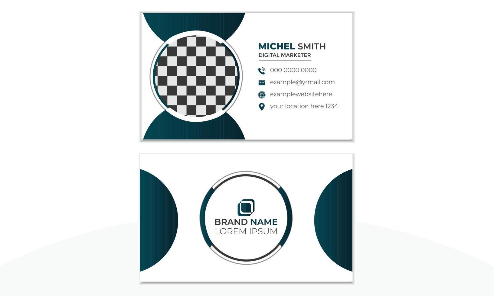 Corporate Modern Business Card Vector Design Template