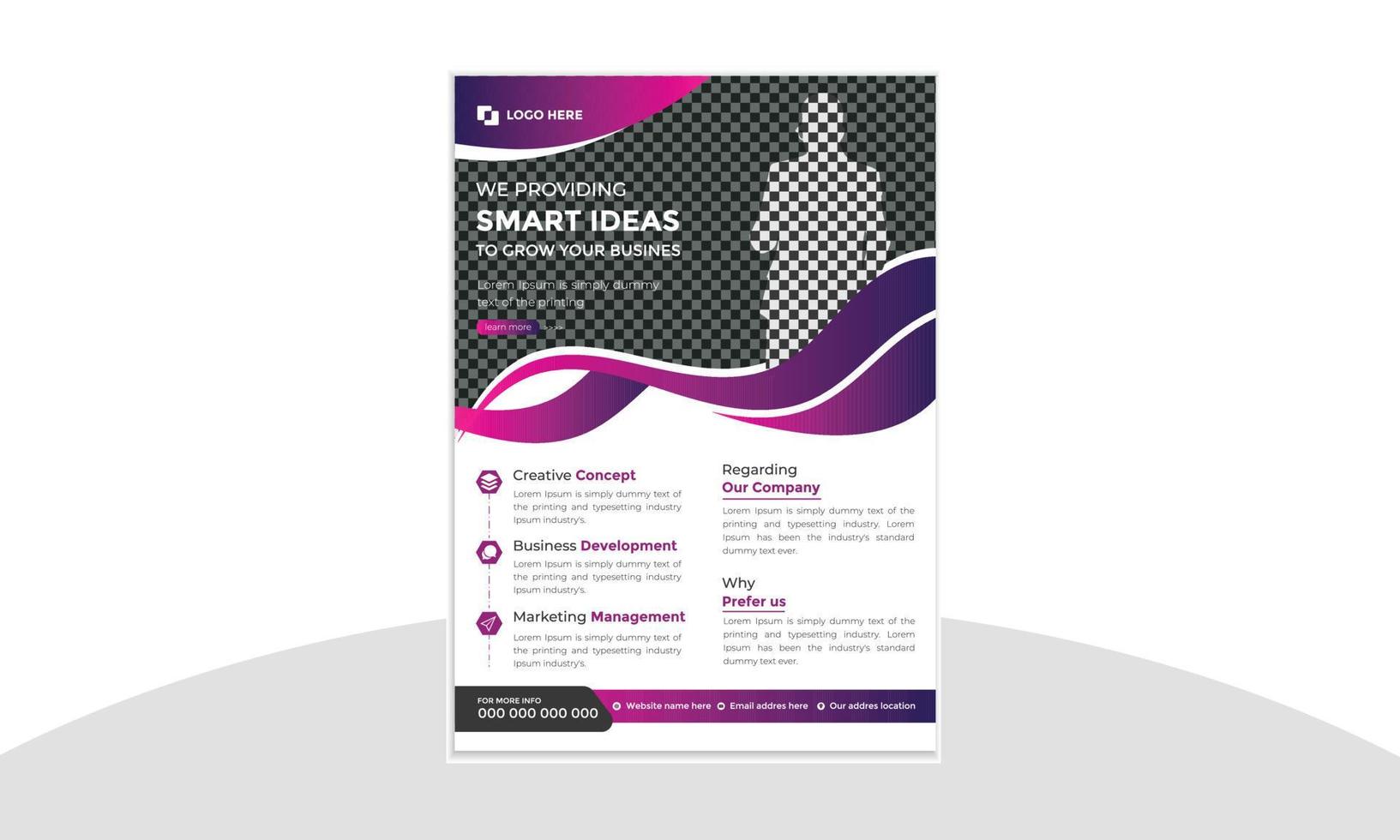 Corporate Creative Modern Business Smart Ideas Abstract Flyer Vector Design Template