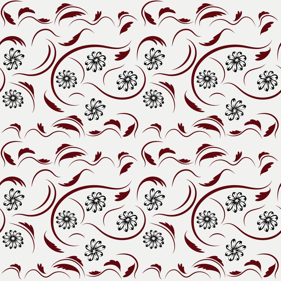 Folk flowers print Floral pattern Ethnic art vector