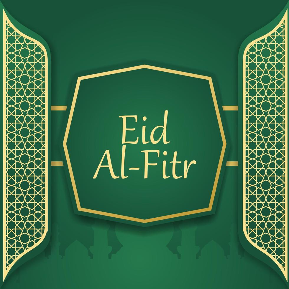 Vector banner for the greetings of social media for Eid al-Fitr, Muslim holidays