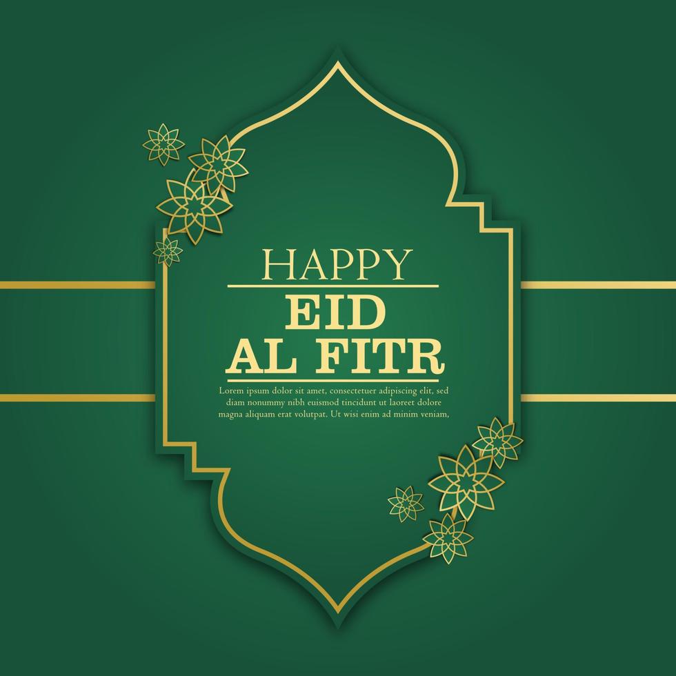 Vector banner for the greetings of social media for Eid al-Fitr, Muslim holidays