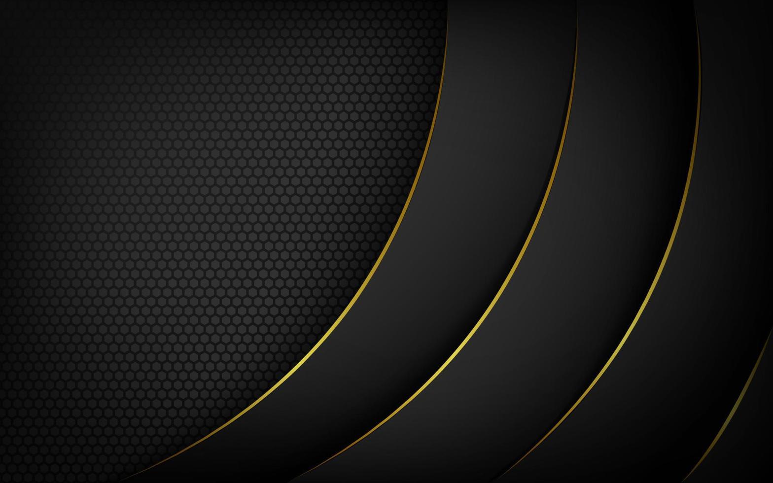 modern realistic dark background with gold line vector