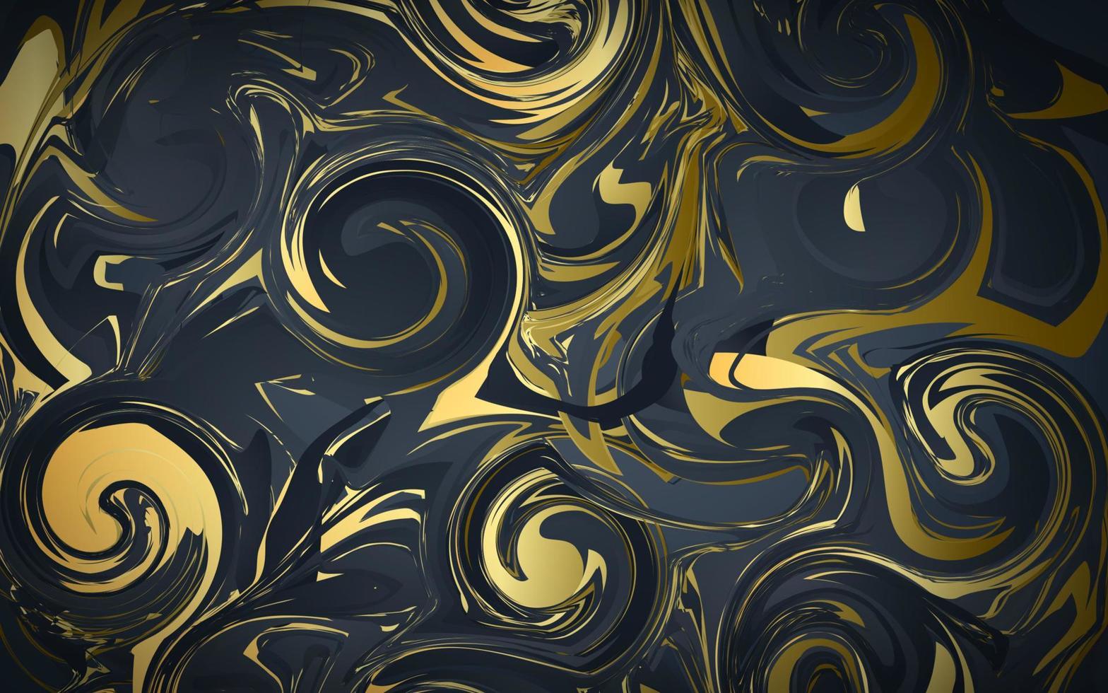 dark marble abstract modern background with gold color vector