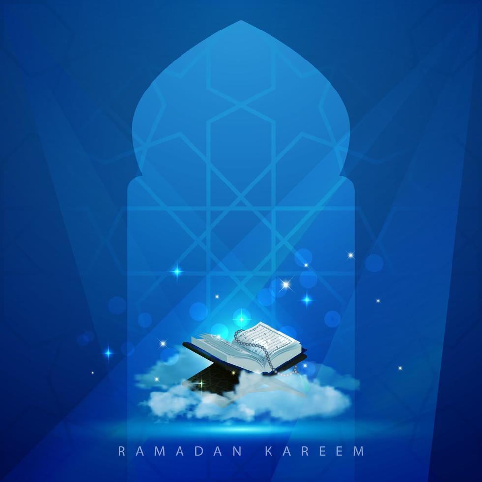 islámico ramadan kareem tarjeta de felicitación vector ilustración concepto de religión árabe, quran surah. vacaciones de ramadán.