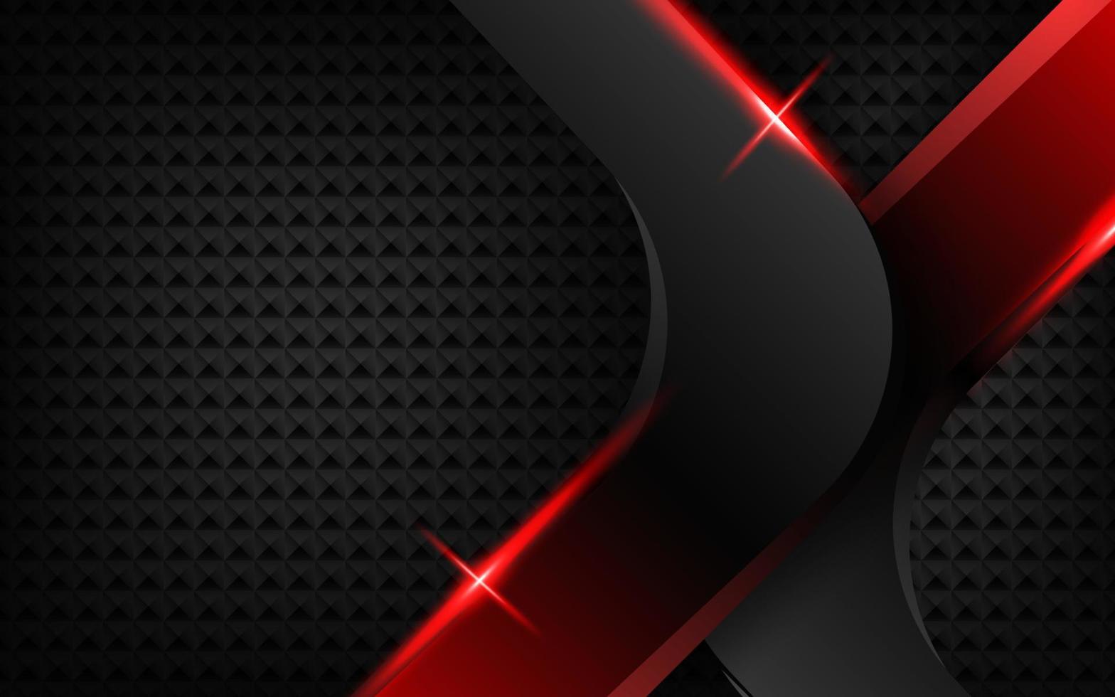 modern Dark paper layers wallpaper with red details vector
