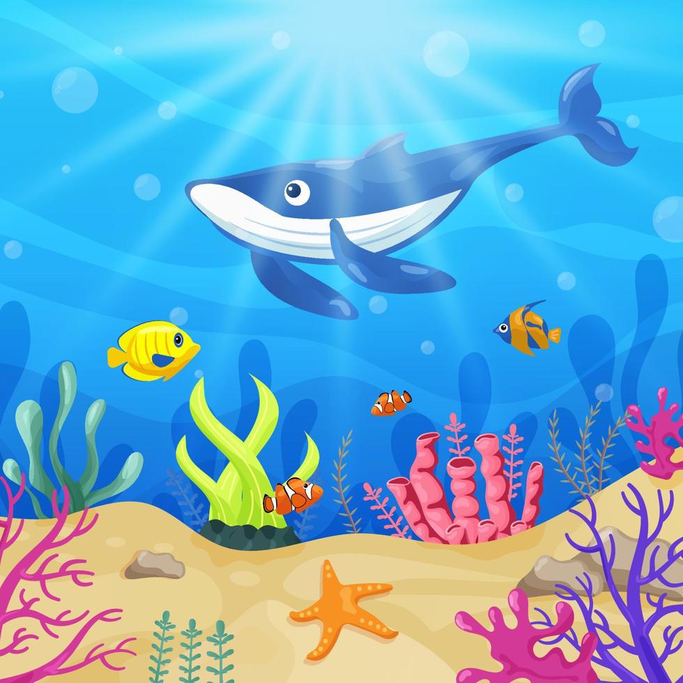 Colourful Ocean Background vector