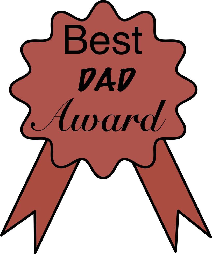 Ribbon Father's day Badge illustration vector