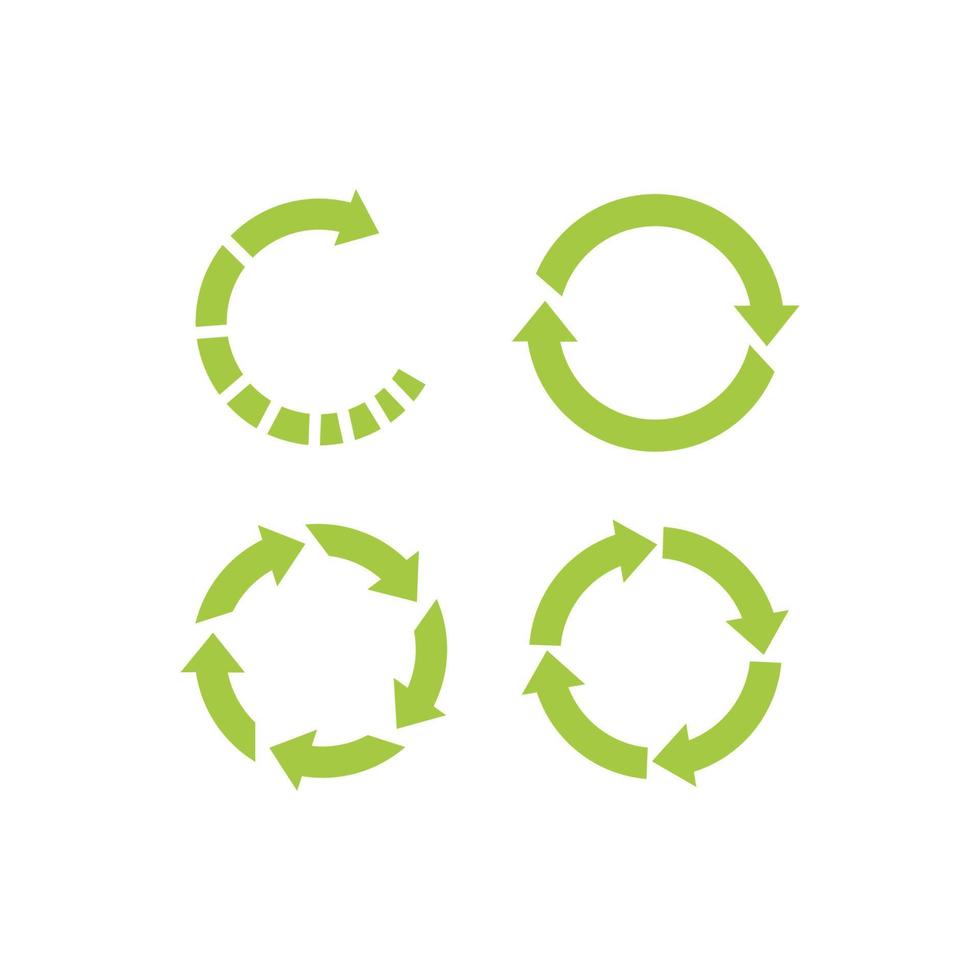 símbolo de reciclaje de reciclaje. ilustración vectorial aislado sobre fondo blanco. vector