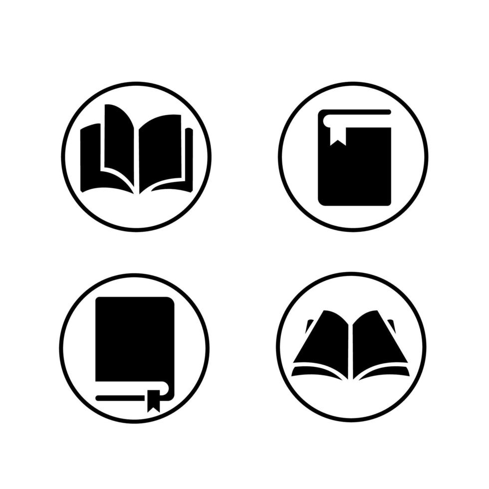 icono de libro diseño de letrero vector