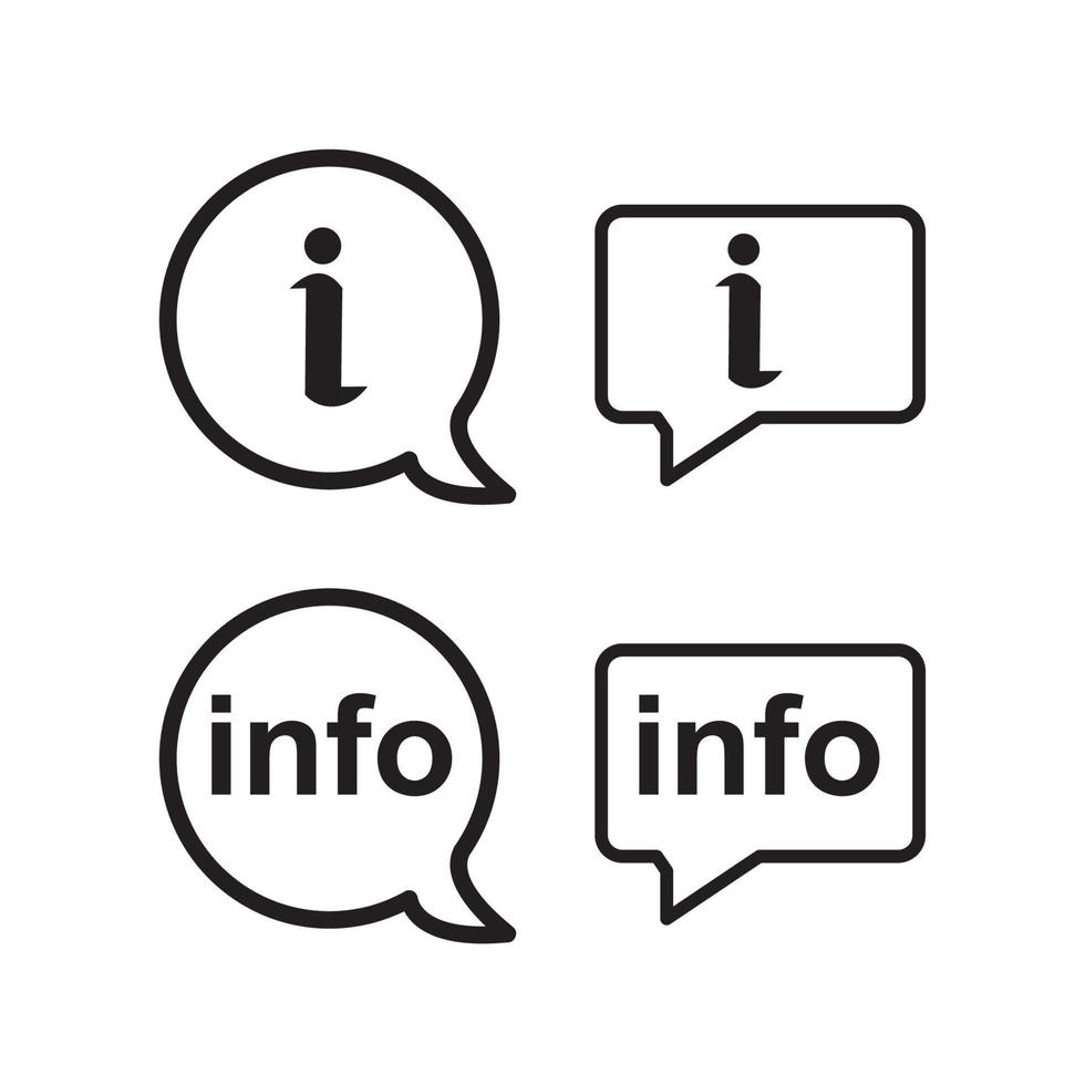 Information Sign Icon Vector Logo Template Illustration Design. Vector EPS 10.