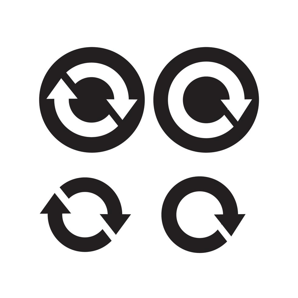 Sets of black circle arrows. Vector Icons. Graphic for website.