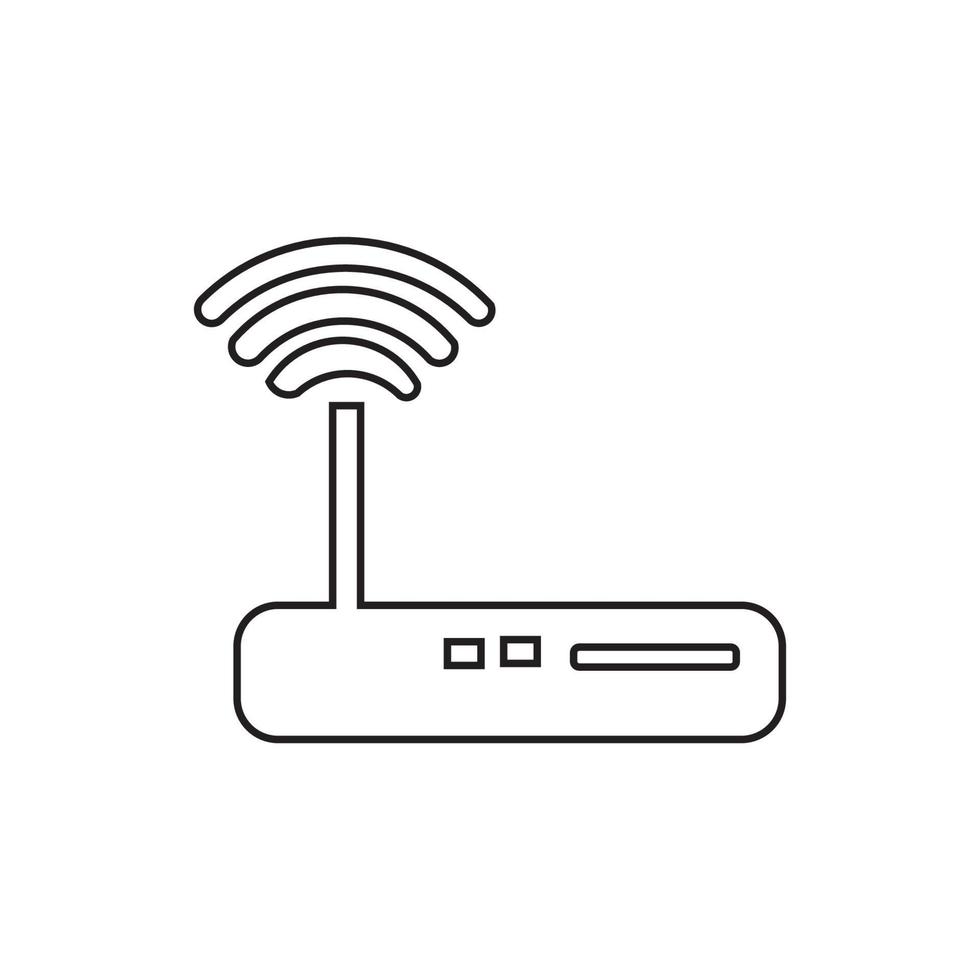 icono de línea premium del enrutador wifi. pictograma simple de alta calidad. iconos de estilo de contorno moderno. ilustración de vector de trazo sobre un fondo blanco.