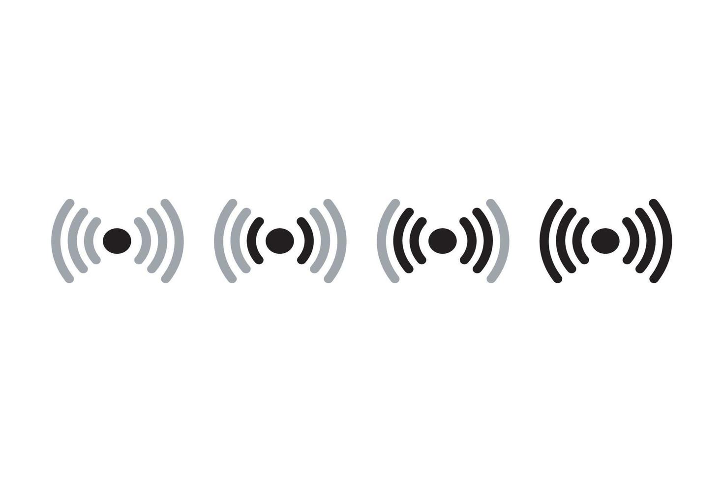 Set of vector wireless wifi icons isolated on white background