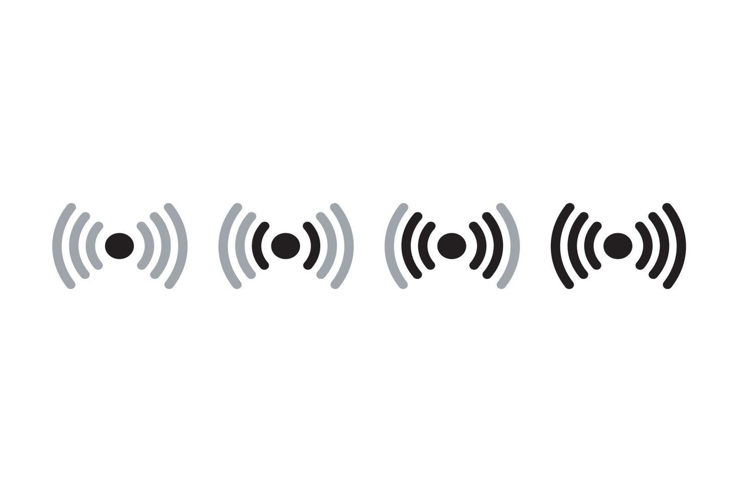 conjunto de iconos wifi inalámbricos vectoriales aislados en fondo blanco vector