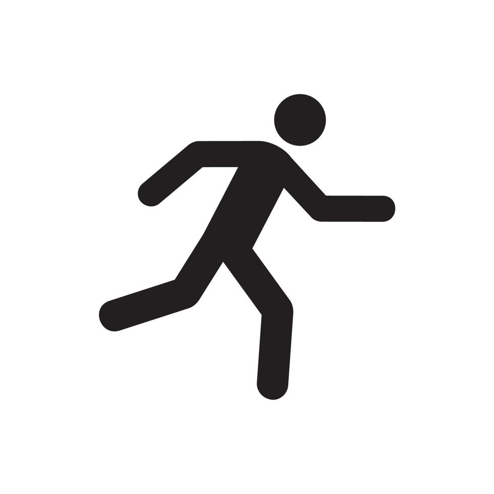Running man, athletics, marathon, summer sport, run icon isolated on white background. vector