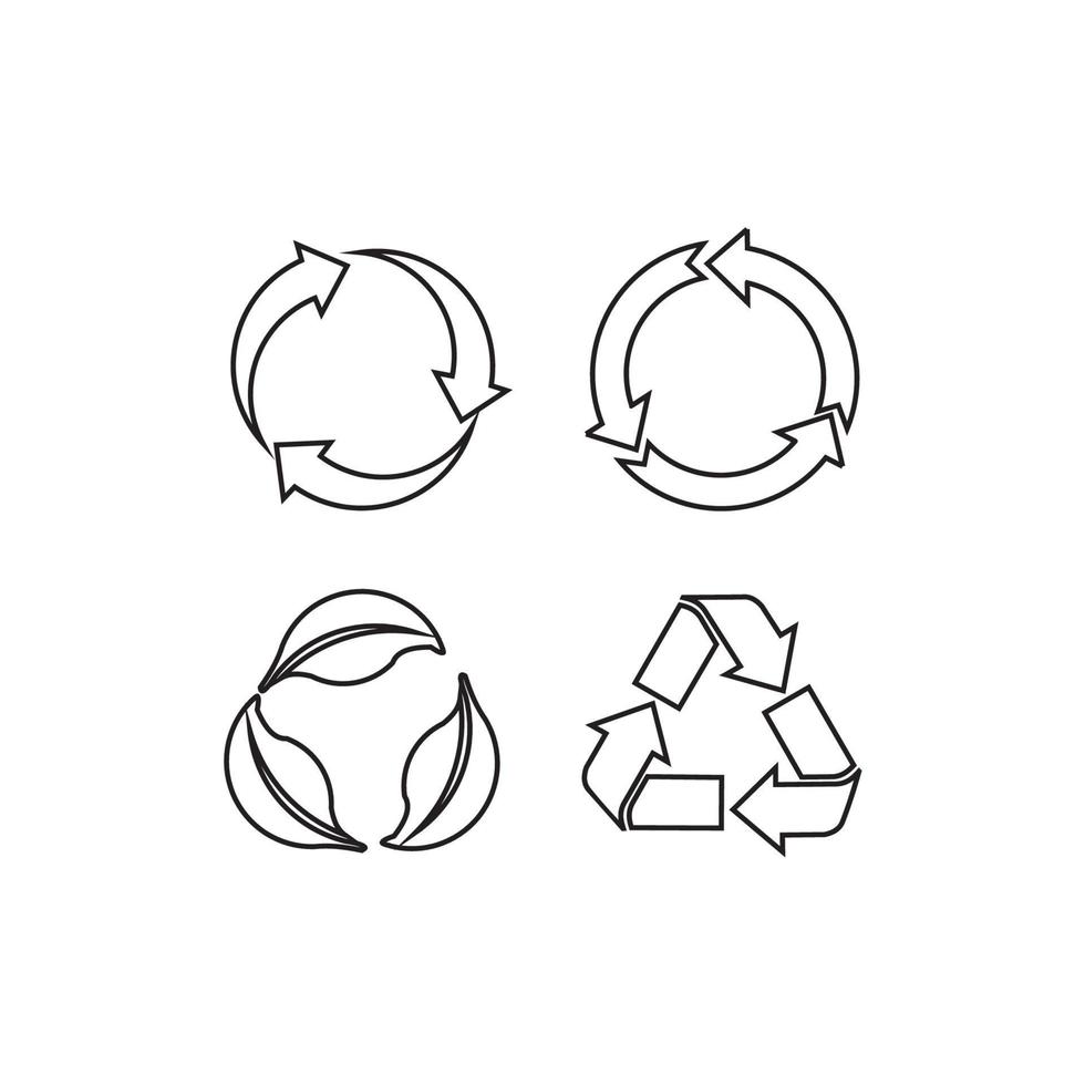 Recycle Recycling symbol. Vector illustration. Isolated on white background.