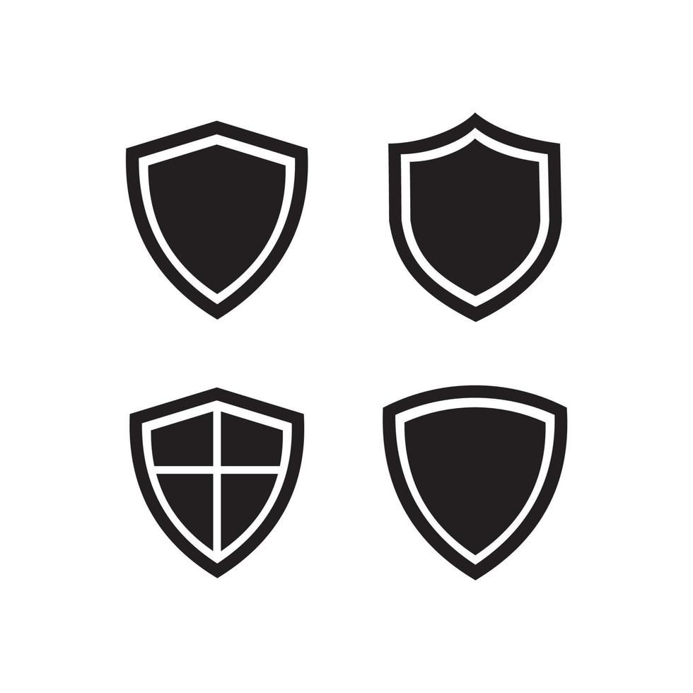 Shield icon. Shield with a checkmark in the middle Protection icon concept vector