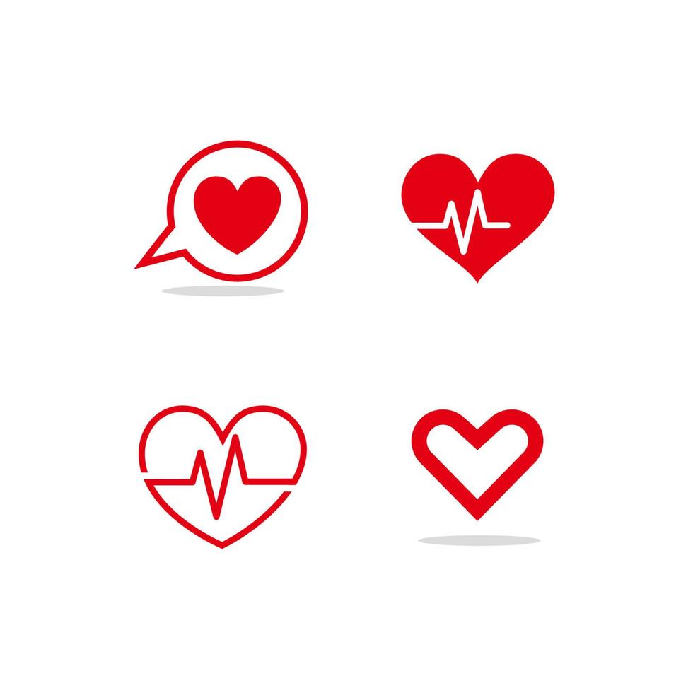 Heart logo template Love logo icon vector design V7