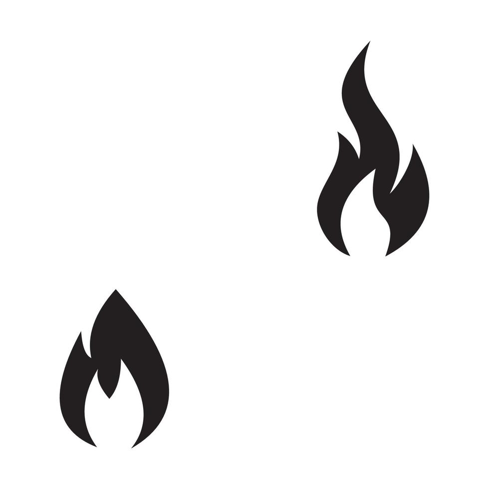 llamas de fuego, establecer iconos vectoriales vector