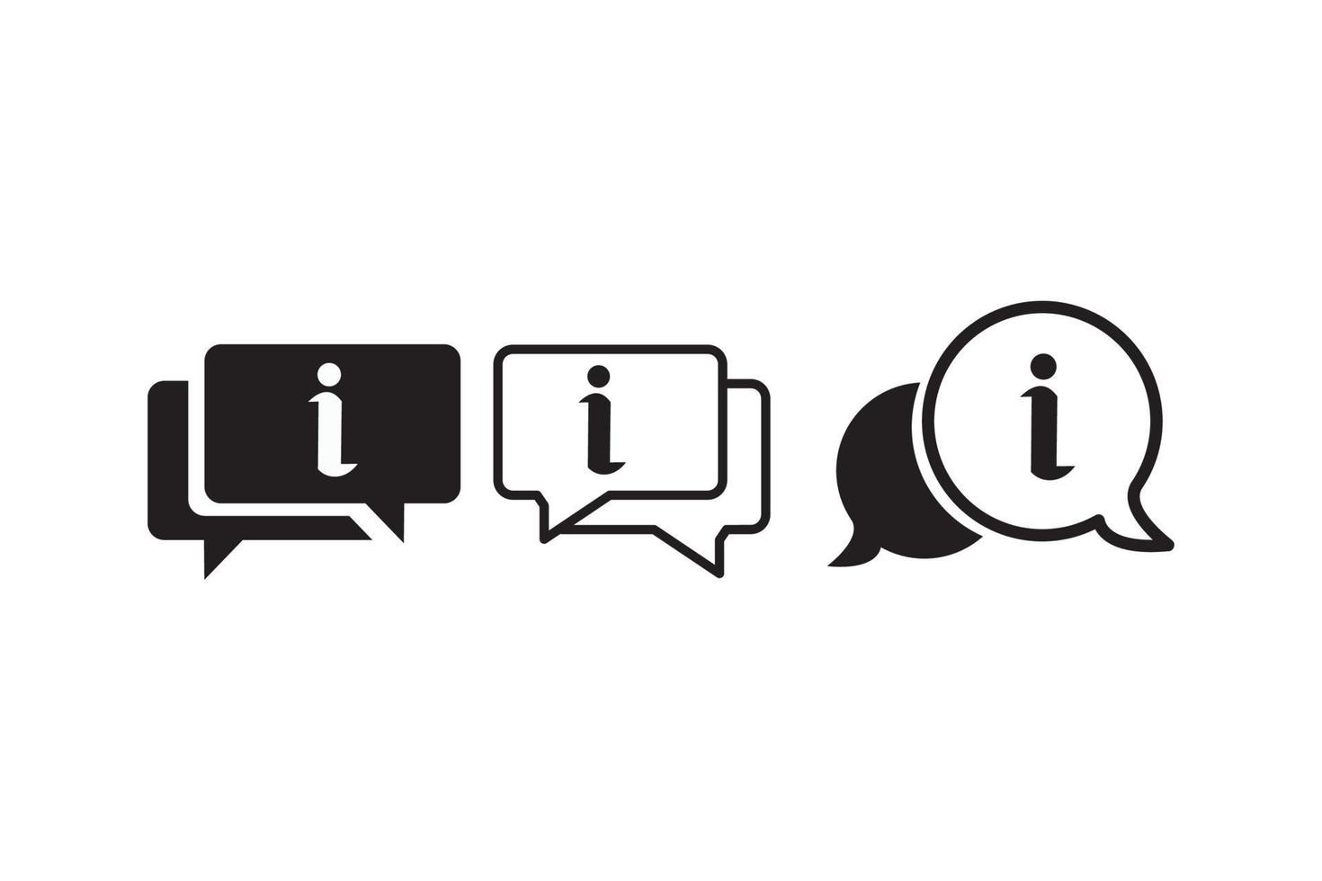 Information Sign Icon Vector Logo Template Illustration Design. Vector EPS 10.