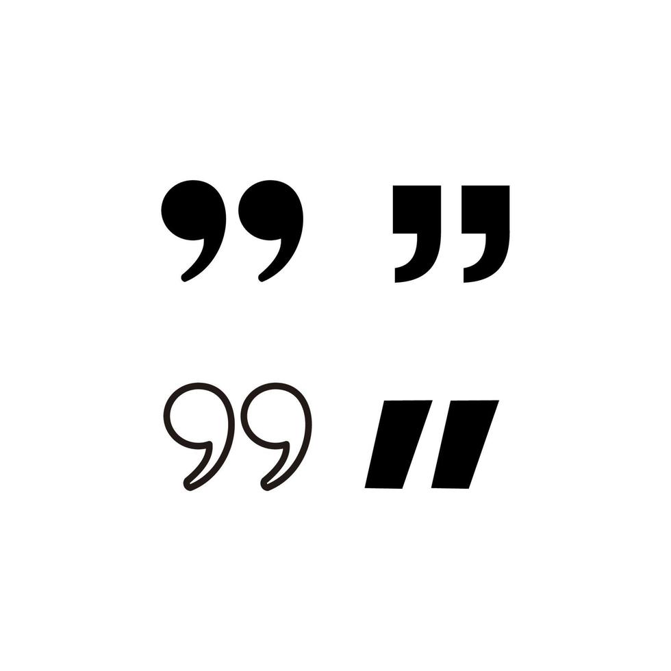 Quote icon vector in trendy template