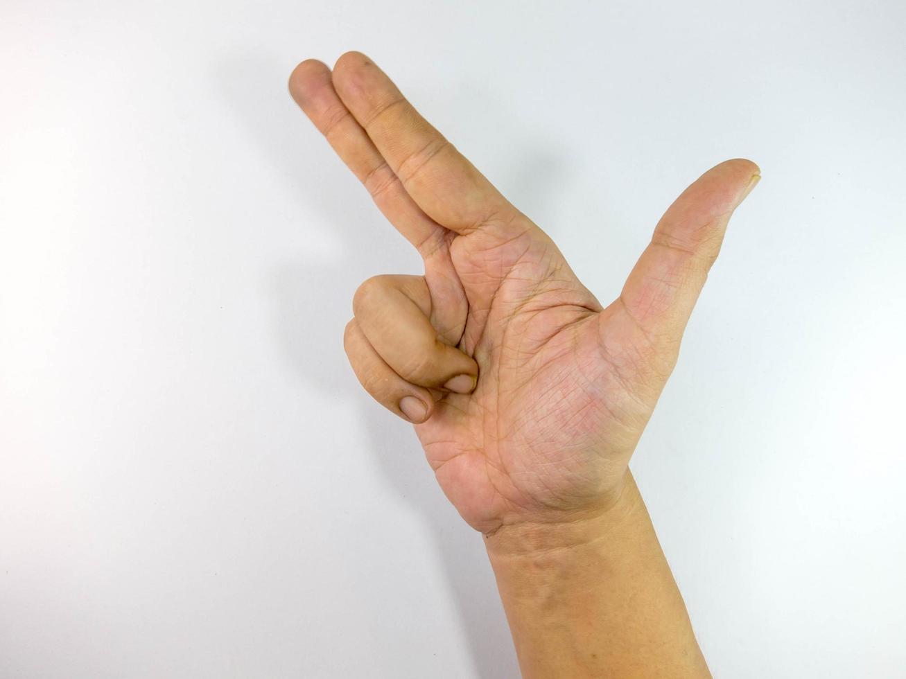 The hands of men in various gestures. photo