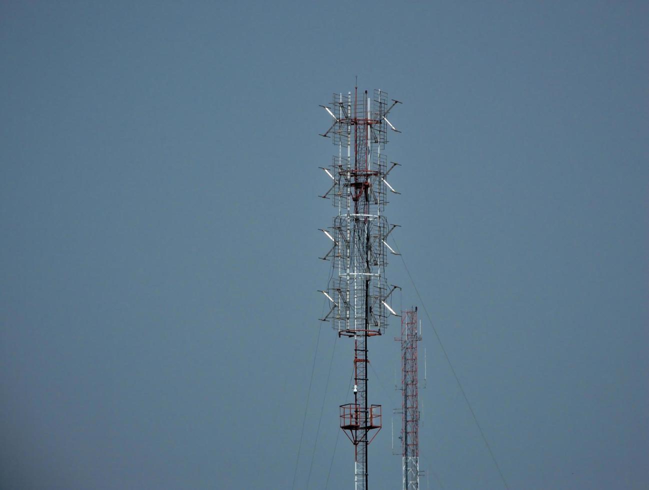 Large radio transmission towers. photo