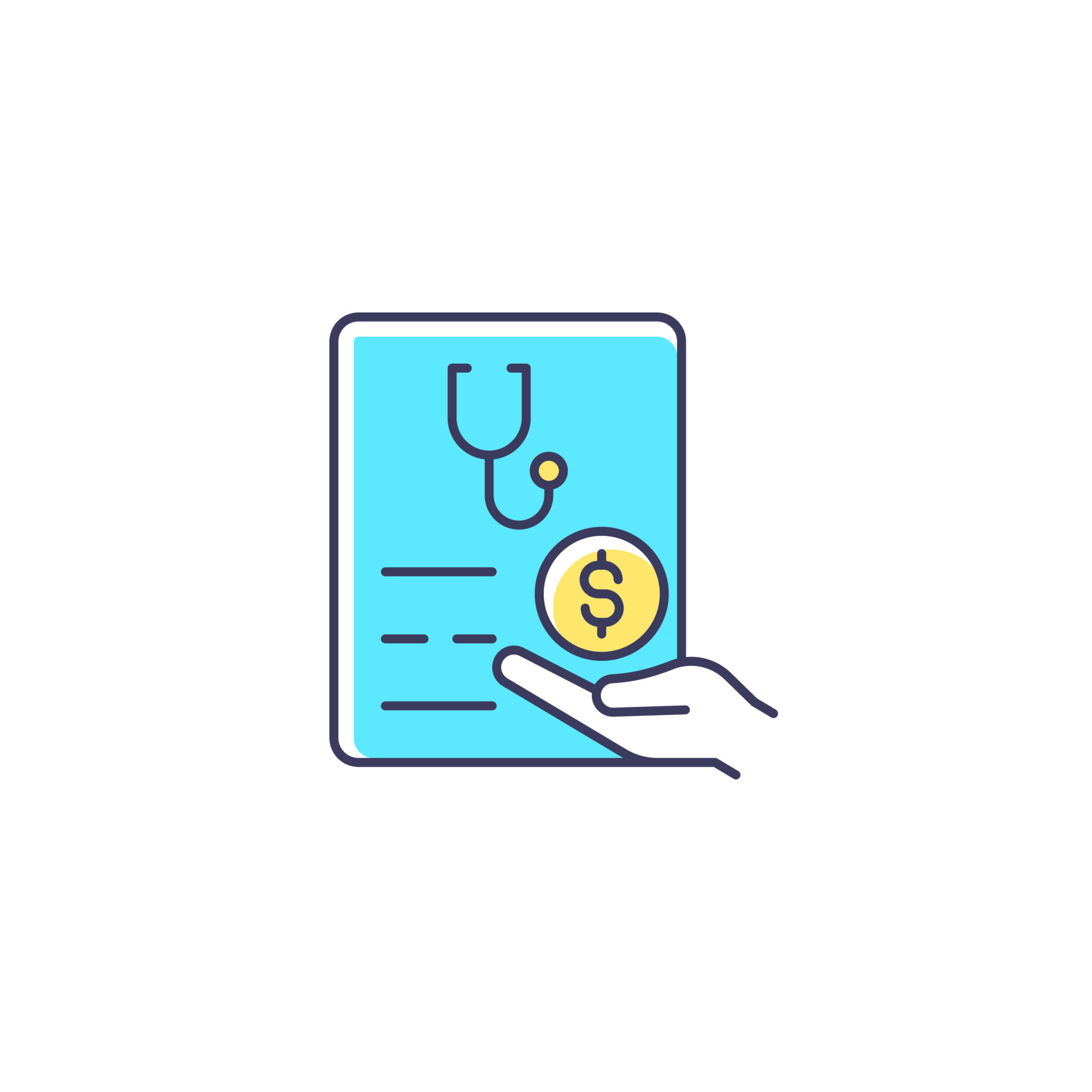 Paid sick days RGB color icon. Keep employees healthy. Decreasing