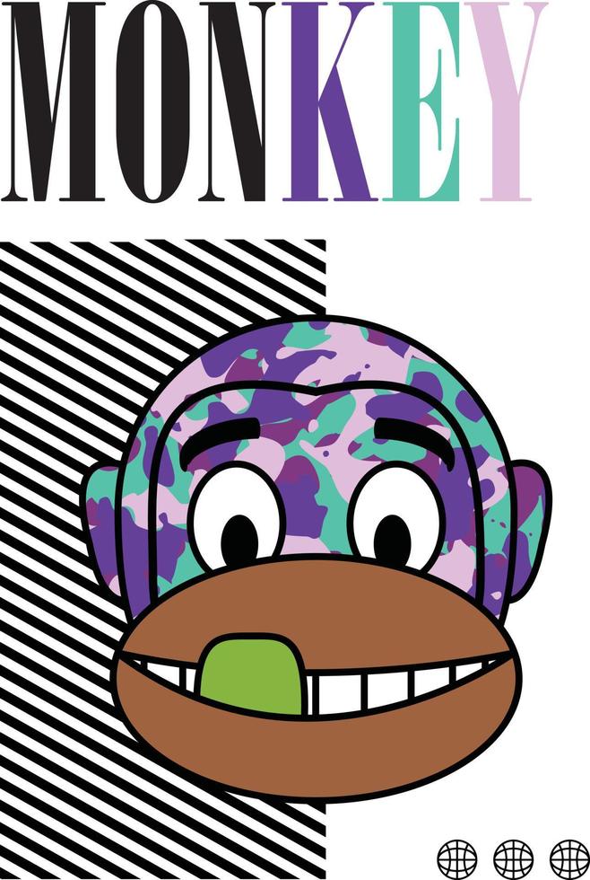 MONKEY T-SHIRT DESIGN READY TO PRINT vector