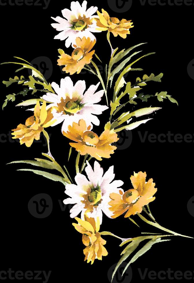 flowers pattern design floral seeamless botanical tropical background photo