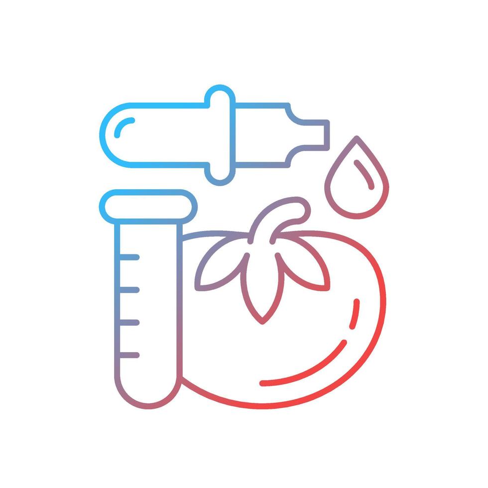 Food additives and preservatives gradient linear vector icon. Nutrition supplement. Products with harmful substances. Thin line color symbol. Modern style pictogram. Vector isolated outline drawing