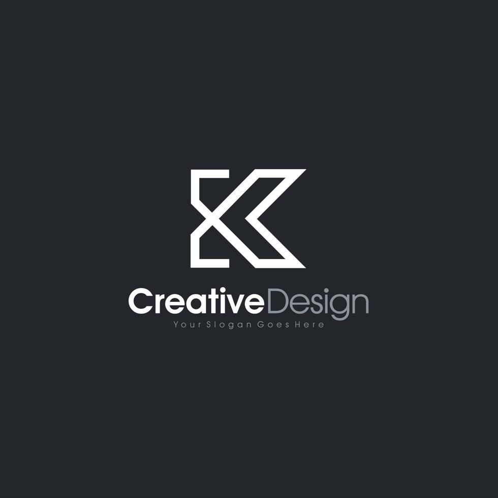 Letter K logo, shape symbol, Black and White color, Technology and digital abstract dot connection Creative Design vector