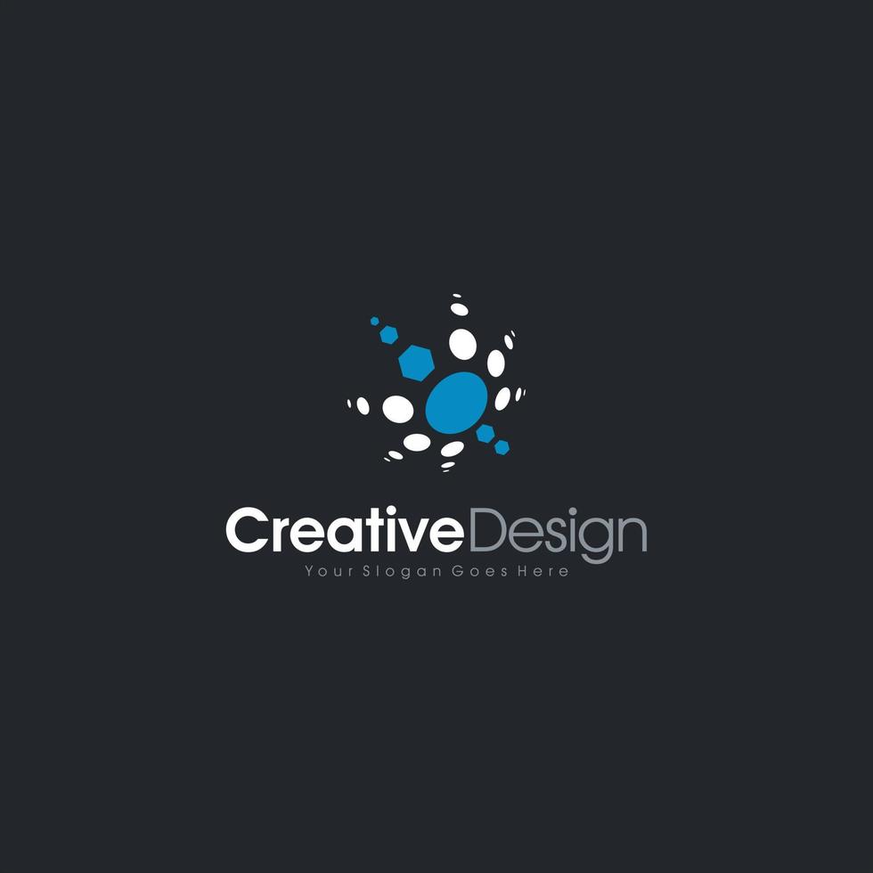 Technology Logo Icon Polygon Design vector