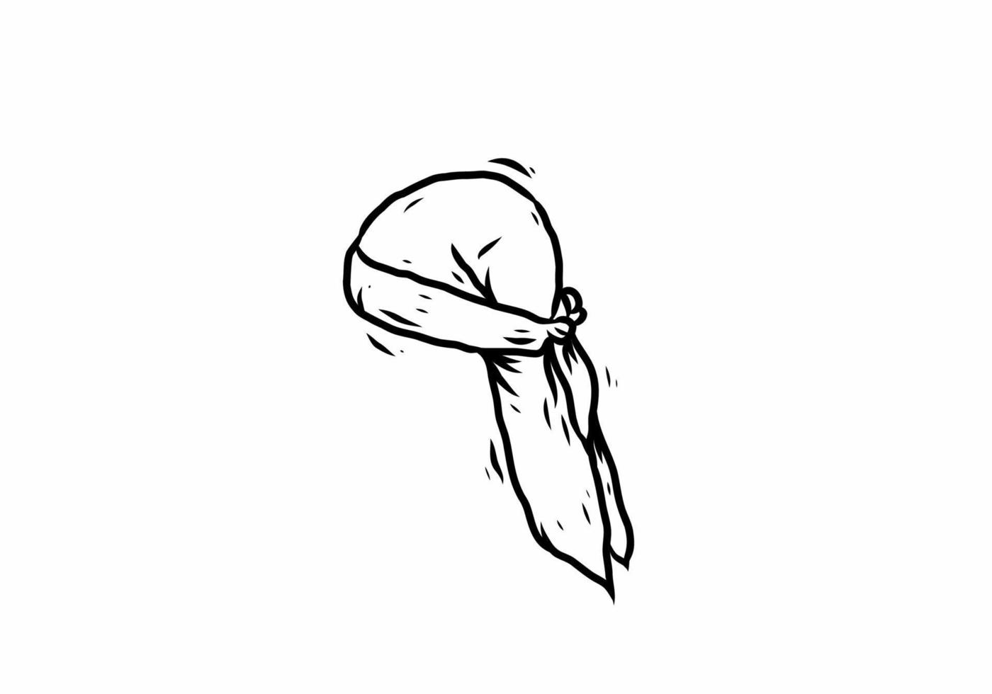 dibujo ilustrativo negro del diseño durag 6462638 Vector en Vecteezy