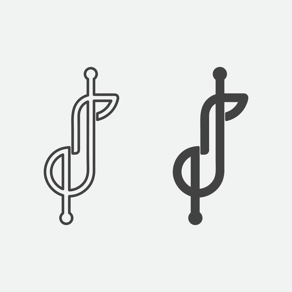music and Note Icon set Vector illustration design Sound waves, audio, equalizer, abstract, head set logo vector illustration design template