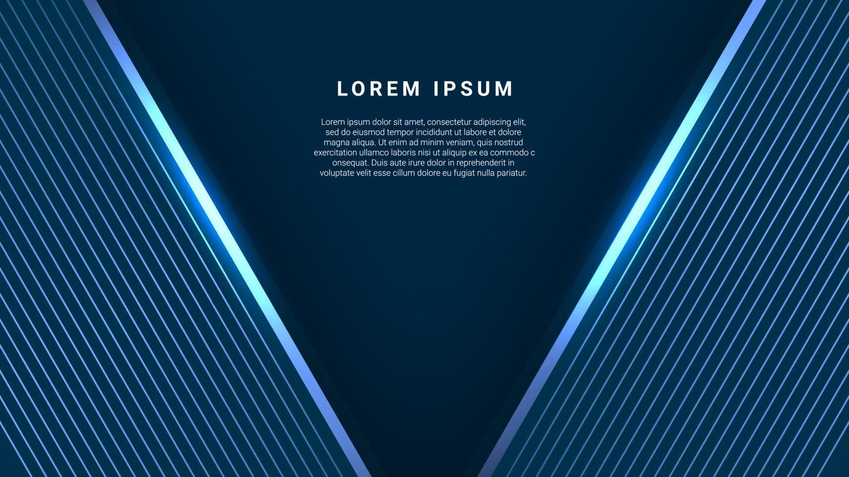 futuristic and luxury blue color triangle shape background vector